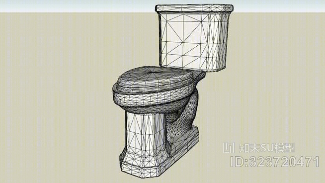 两件式厕所SU模型下载【ID:323720471】