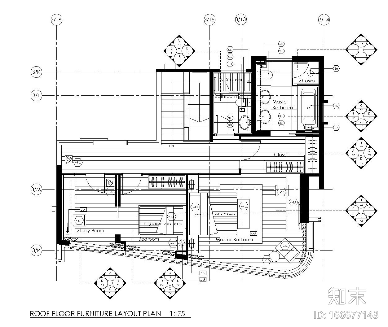 [香港]现代轻奢风格复式楼层装修全套施工图（附效果图）cad施工图下载【ID:166677143】