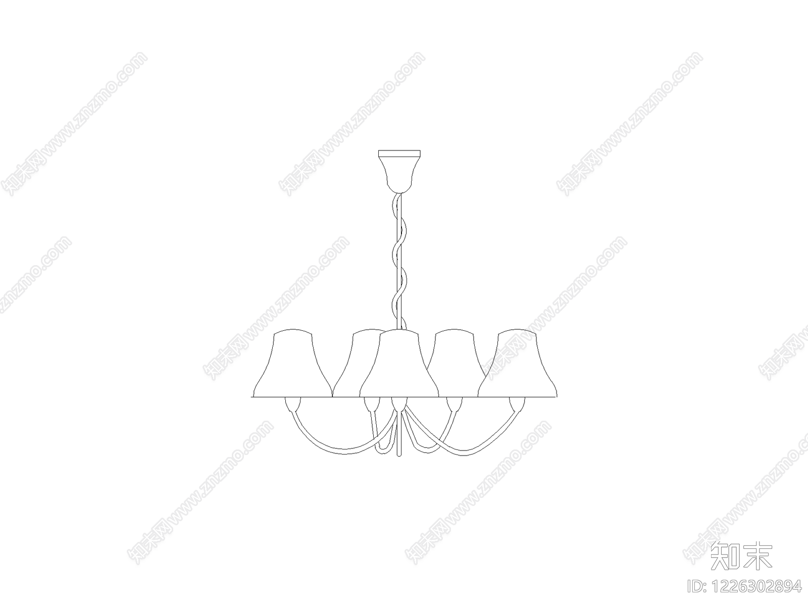灯具图块cad施工图下载【ID:1226302894】