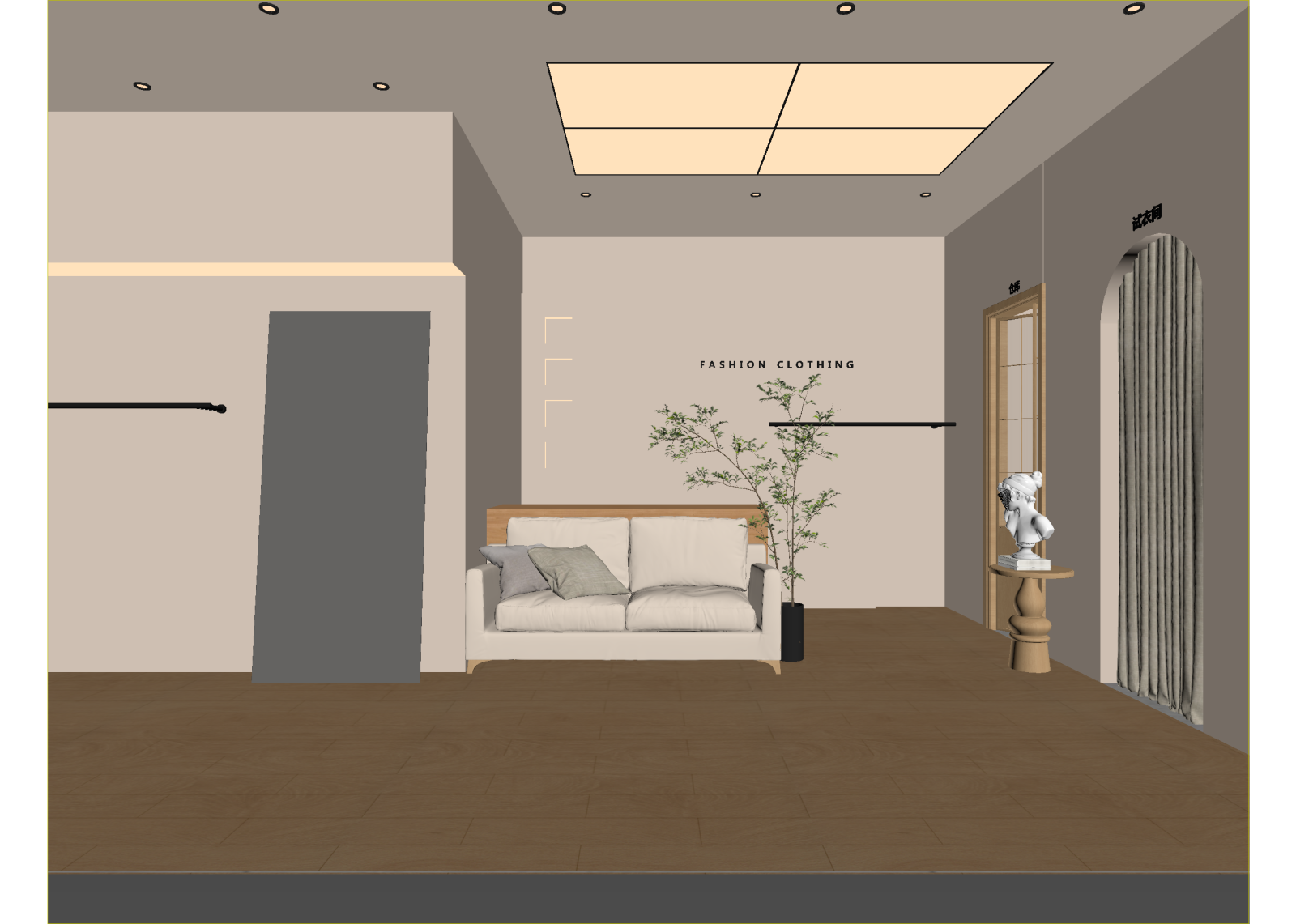 现代服装店3D模型下载【ID:1214648159】