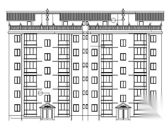 多层住宅建筑施工图cad施工图下载【ID:149576118】
