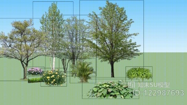 二维树木与植物SU模型下载【ID:122987693】