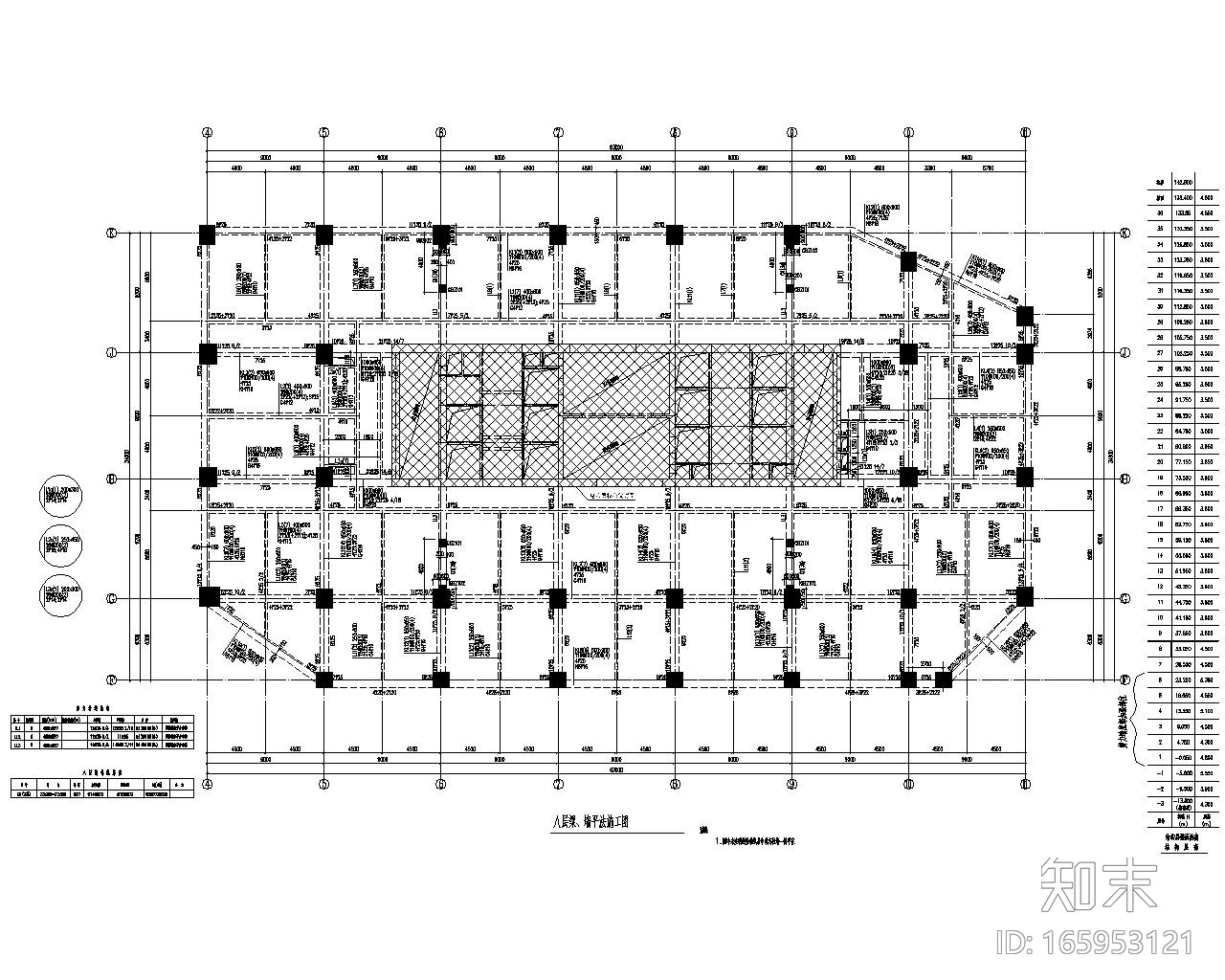 36层框架核心筒大厦结构施工图下载【ID:165953121】