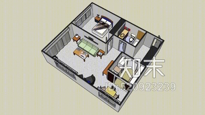 公寓SU模型下载【ID:520923239】