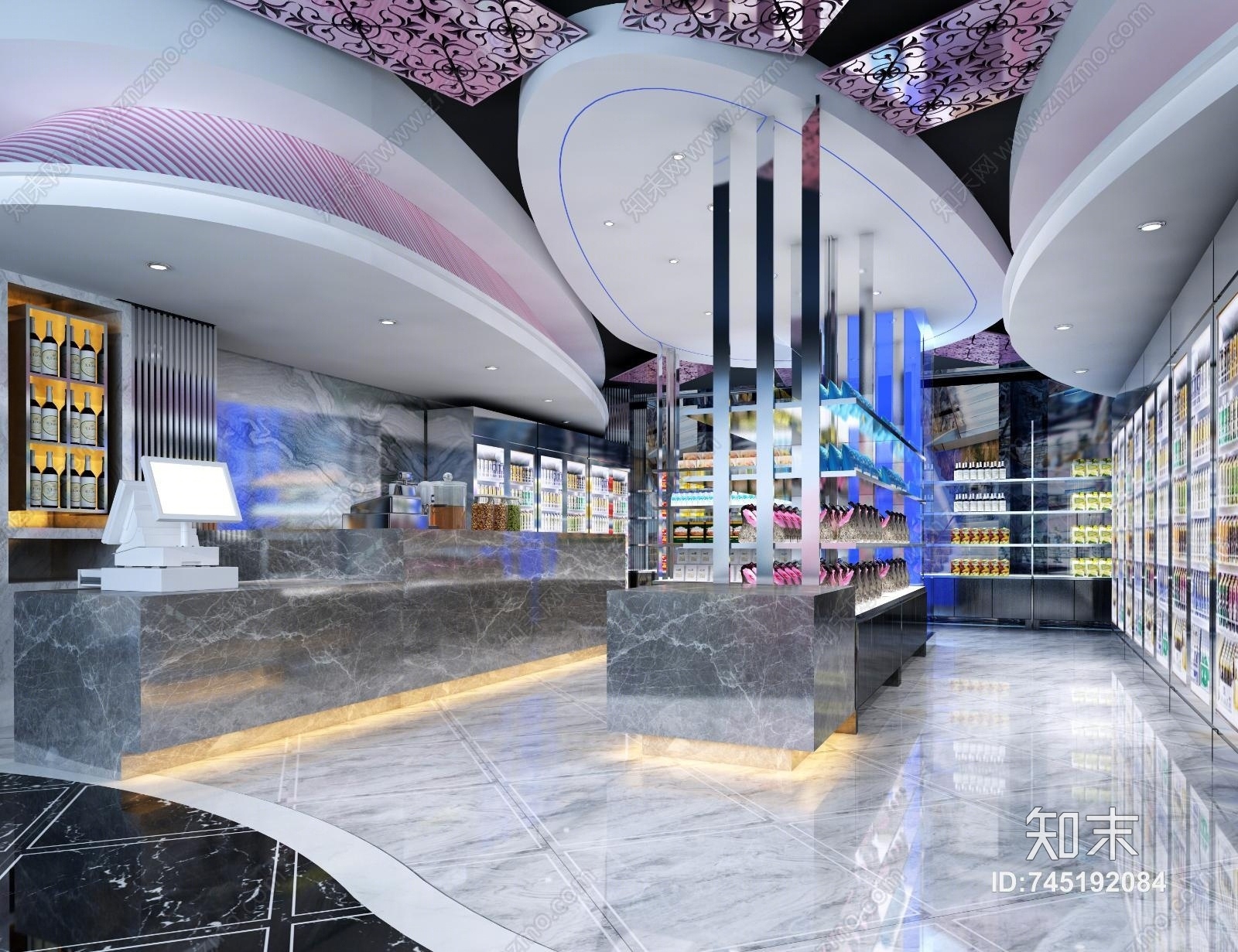 现代KTV超市3D模型下载【ID:745192084】