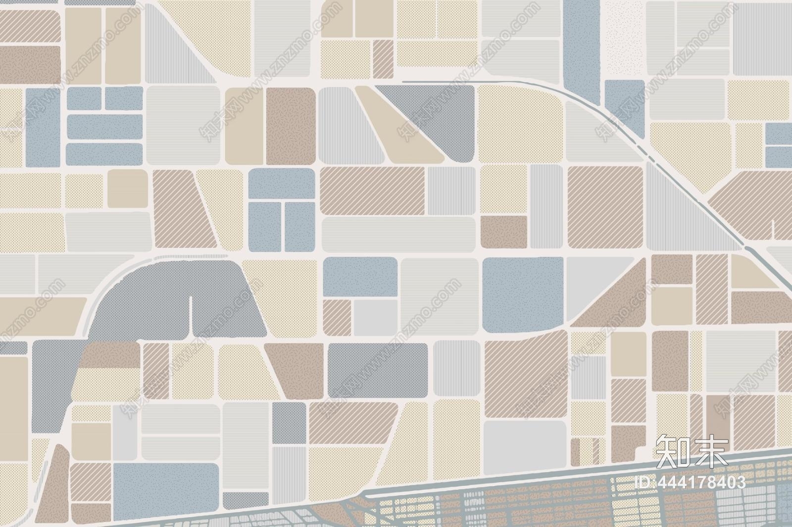 现代简约清新地图风装饰壁纸壁画贴图下载【ID:444178403】