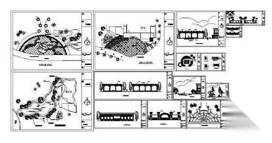 上海小区景观环境全套施工图cad施工图下载【ID:161092105】