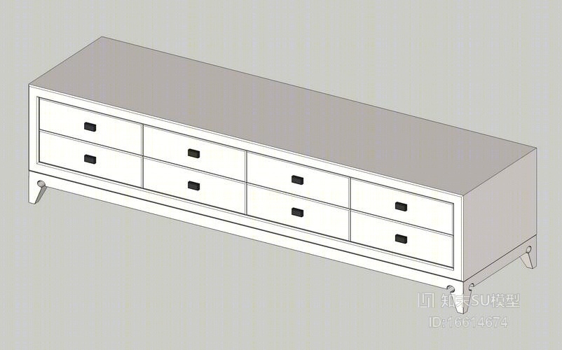 电视柜SU模型下载【ID:16614674】