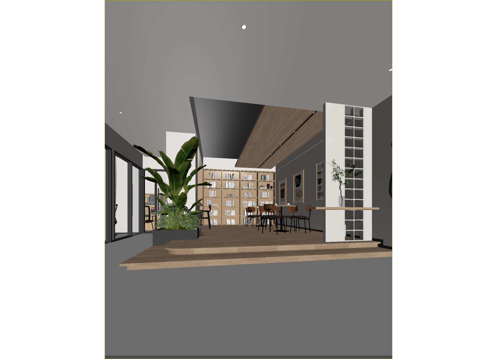 现代咖啡厅3D模型下载【ID:1214973780】