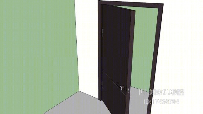 平开门SU模型下载【ID:217981010】