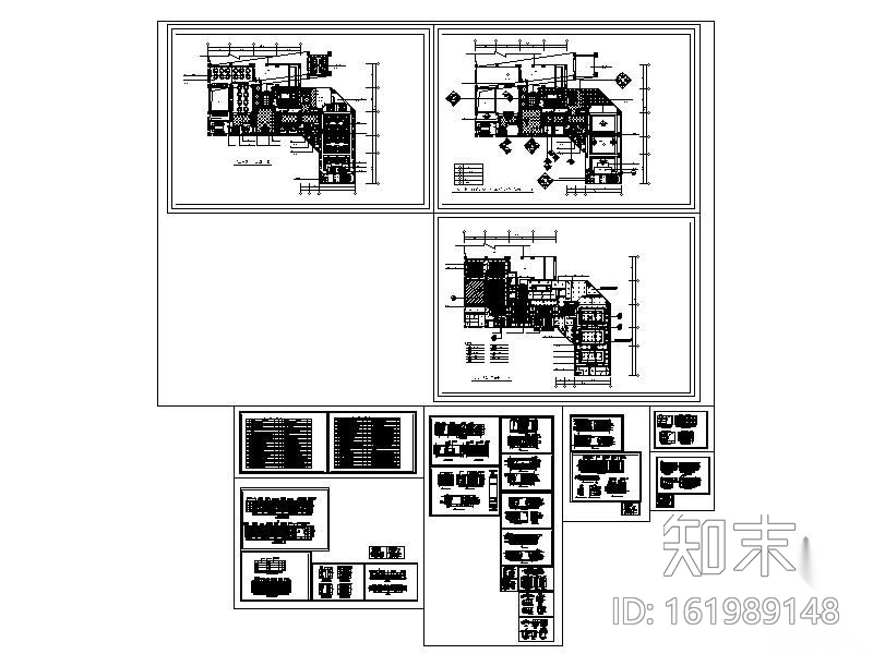 [广东]某酒店装修施工图cad施工图下载【ID:161989148】