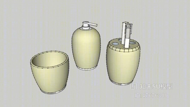 卫浴小件组合SU模型下载【ID:47676800】