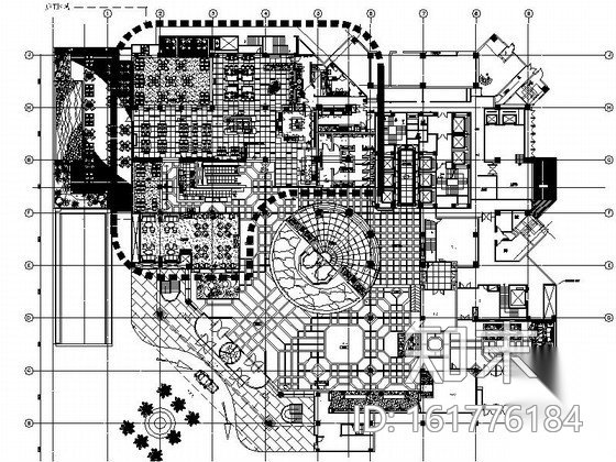 [上海]时尚酒店全日餐厅室内装修图（含效果）施工图下载【ID:161776184】