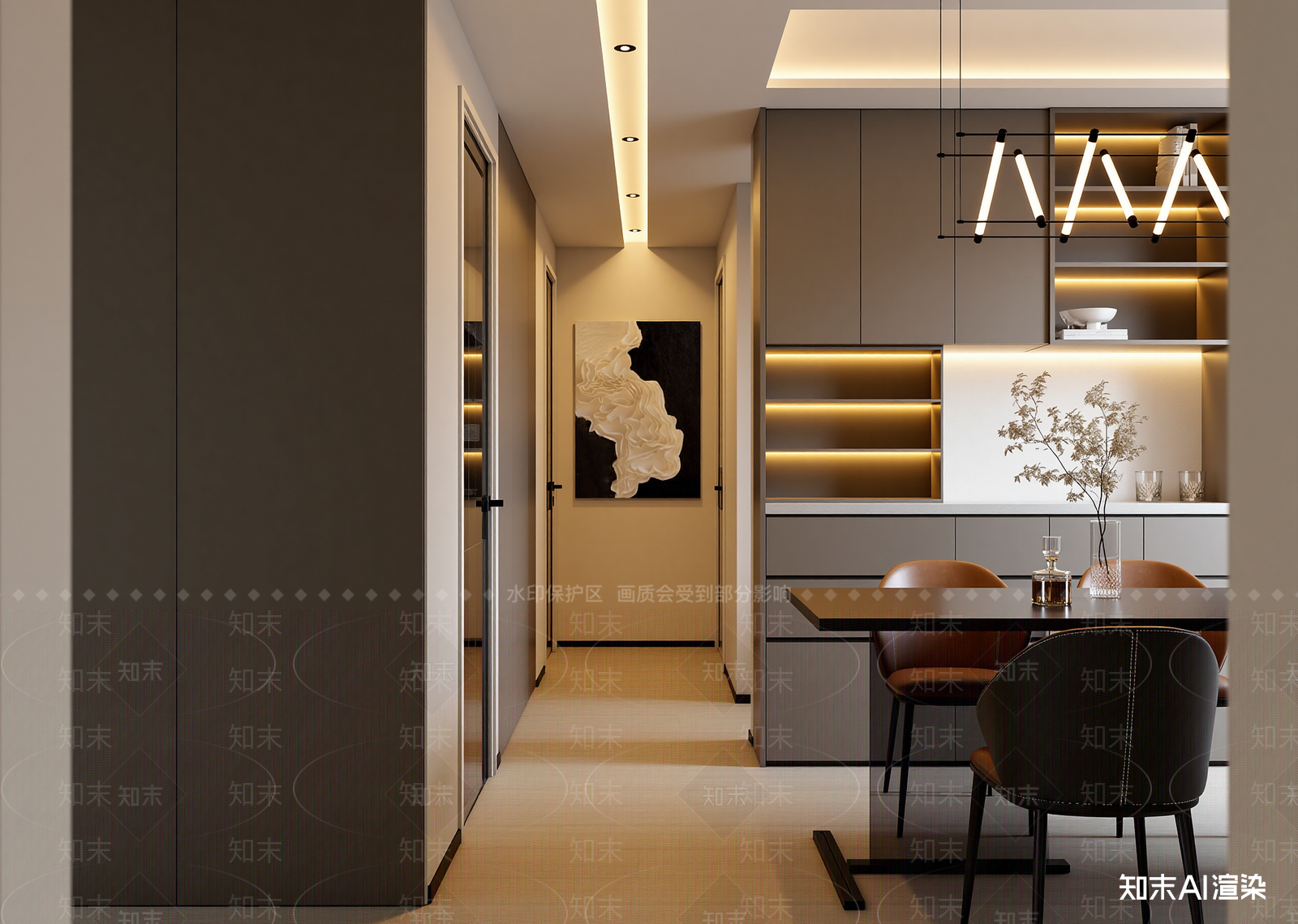 意式家居餐厅3D模型下载【ID:1215082283】