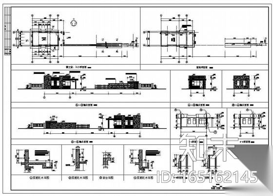 某厂区一层门卫值班室建筑施工图施工图下载【ID:165162145】