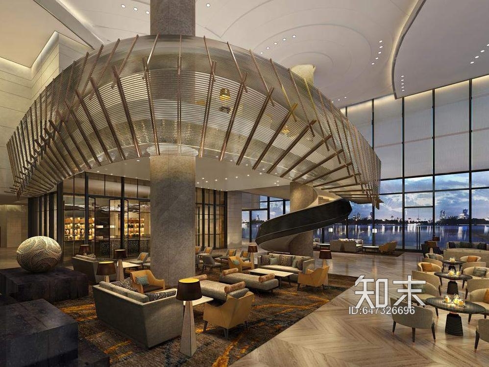 酒店装修施工图及效果图cad施工图下载【ID:647326696】