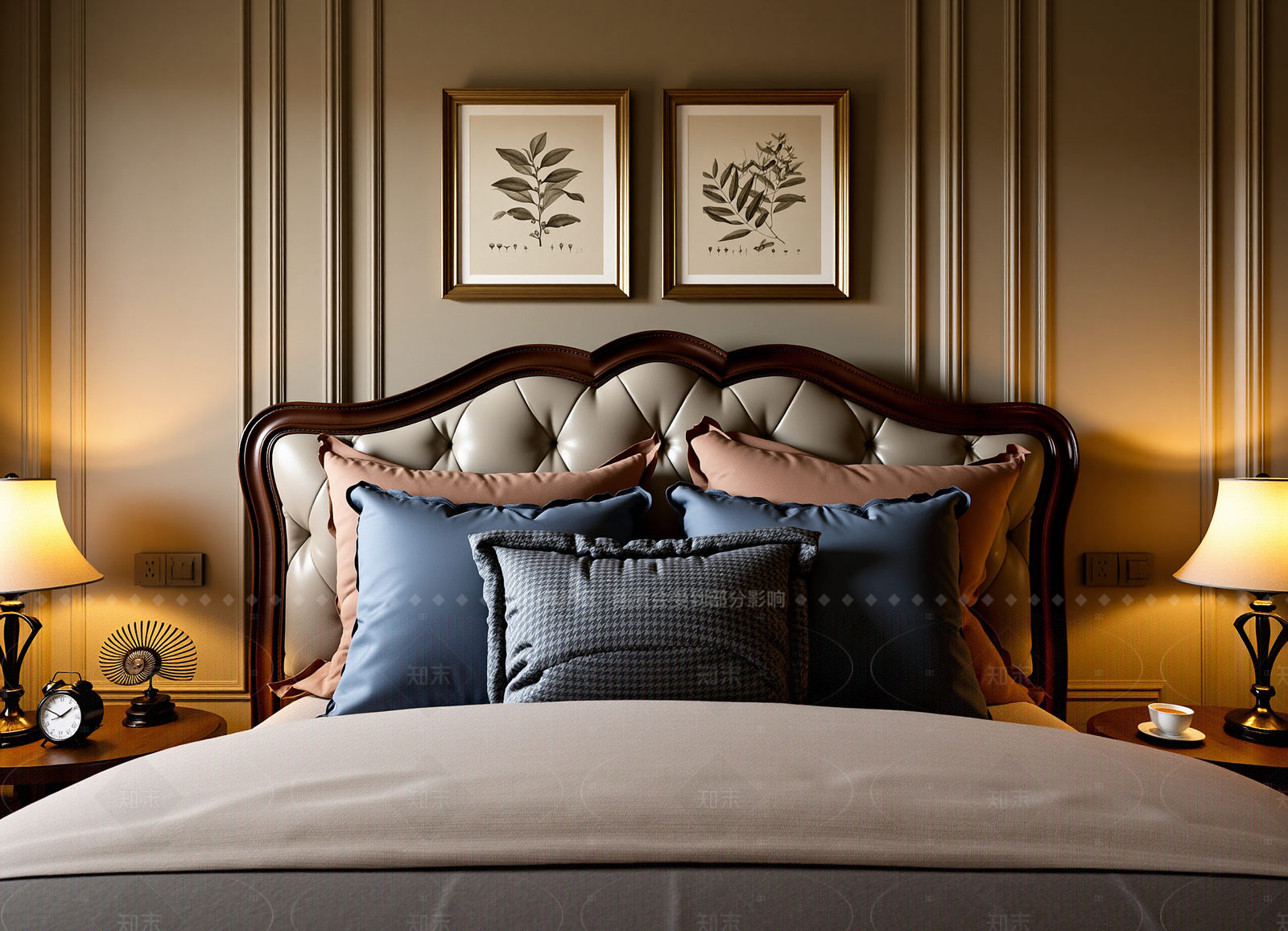 美式酒店客房3D模型下载【ID:1214643452】