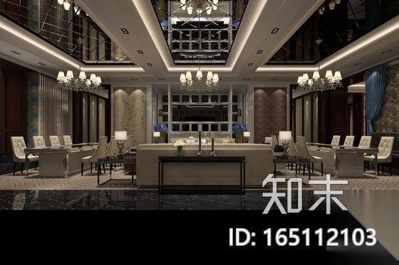 [原创]现代壁纸展示馆室内装修施工图（含效果图）cad施工图下载【ID:165112103】