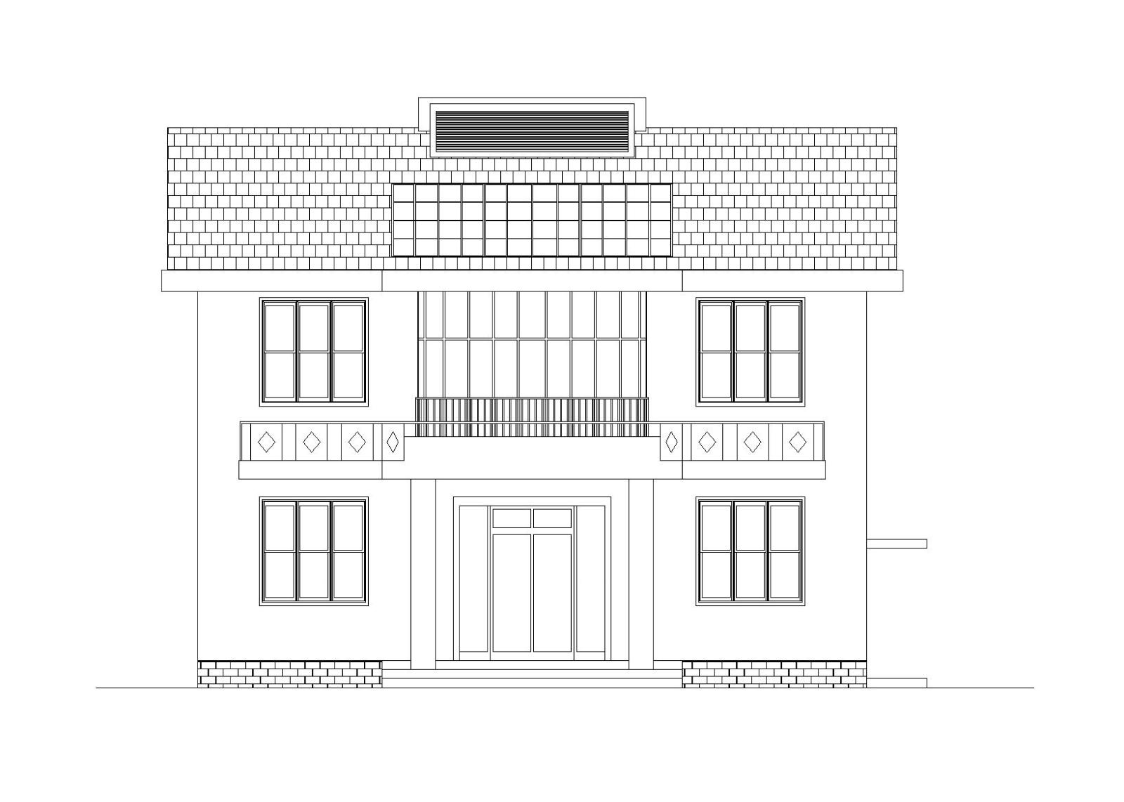 新中式独院式别墅建筑施工图（CAD）cad施工图下载【ID:149889152】