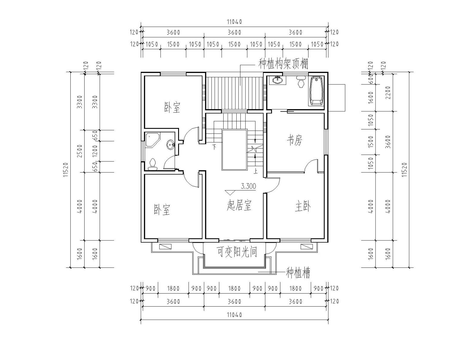 新中式独院式别墅建筑施工图（CAD）cad施工图下载【ID:149889152】