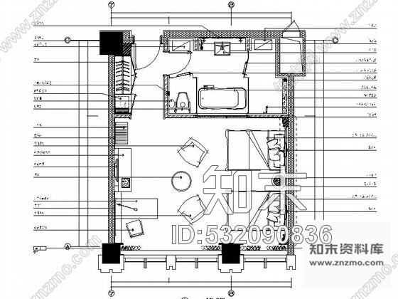 施工图辽宁现代化办公楼标准双人床装修施工图cad施工图下载【ID:532090836】