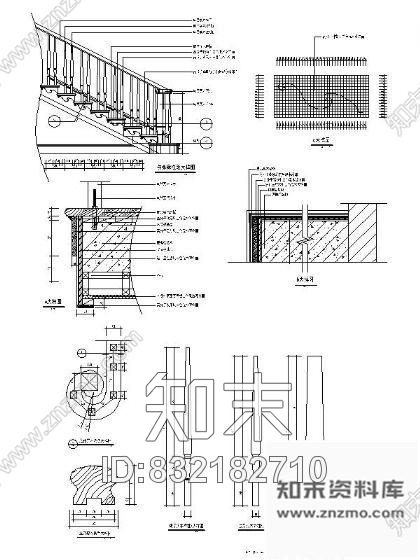 图块/节点实木楼梯详图cad施工图下载【ID:832182710】