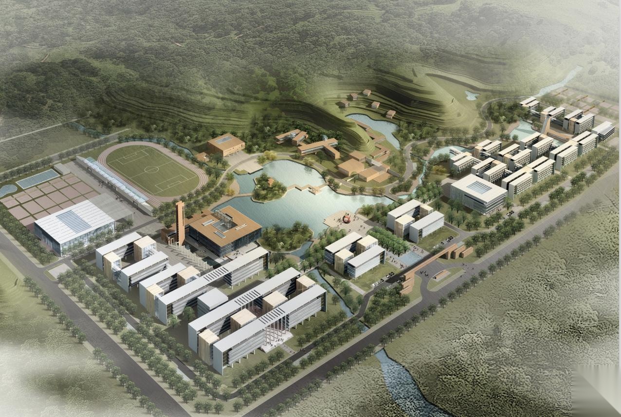 [云南]三层现代风格高等专科学校新校园建筑设计方案文本cad施工图下载【ID:166431166】