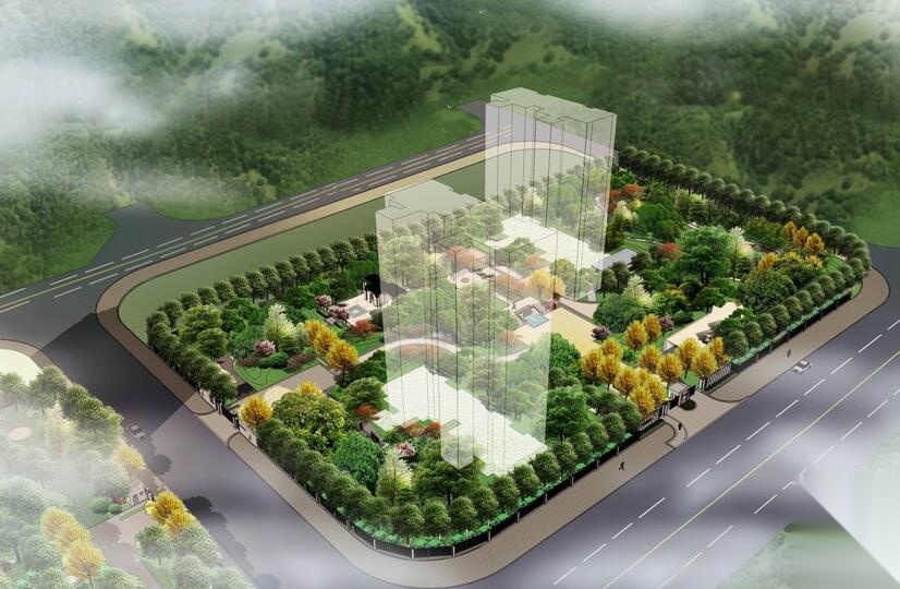 [天津]万通华府景观规划方案方案深化（B地块，优雅文化...cad施工图下载【ID:161080141】