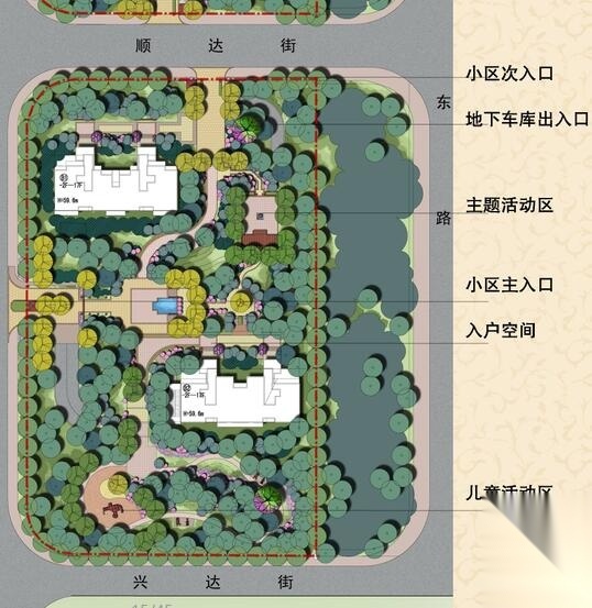 [天津]万通华府景观规划方案方案深化（B地块，优雅文化...cad施工图下载【ID:161080141】
