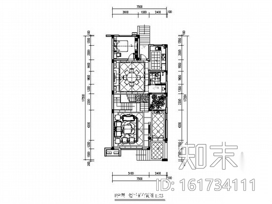 [瑞金]独创新古典欧式三层别墅样板房装修图cad施工图下载【ID:161734111】