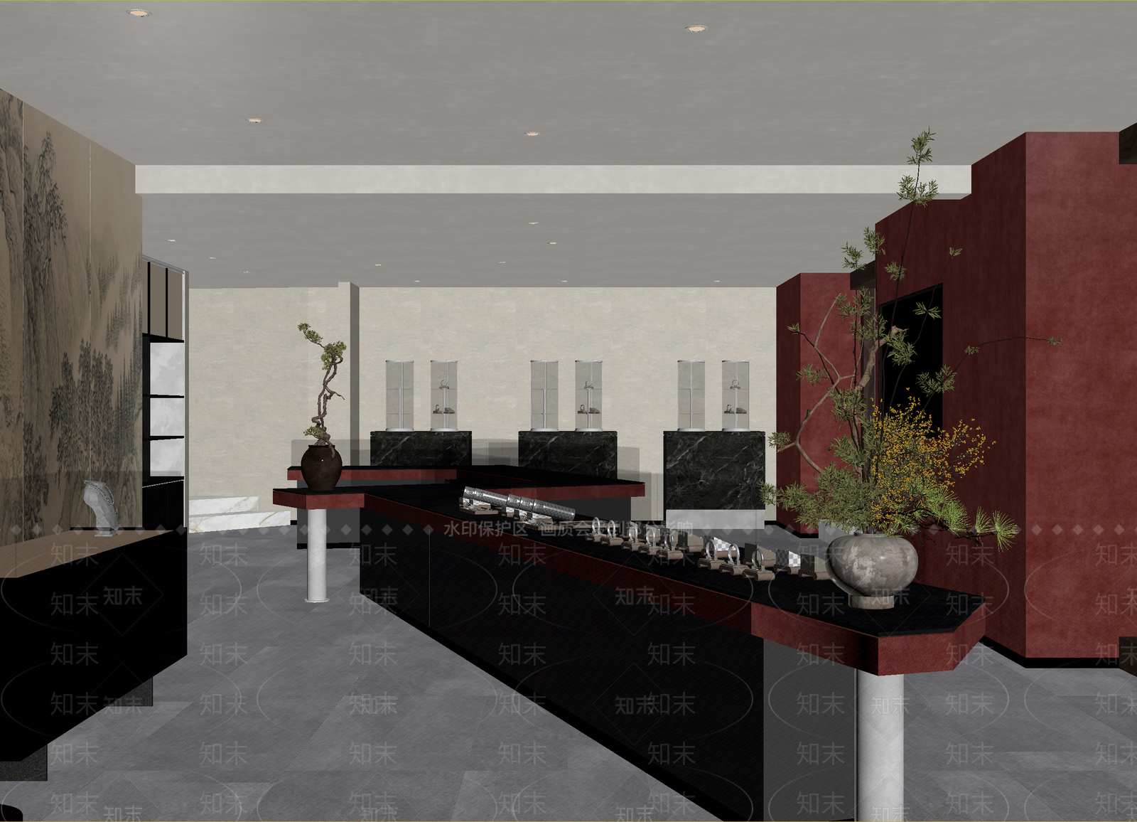 现代家具展厅3D模型下载【ID:1214694604】