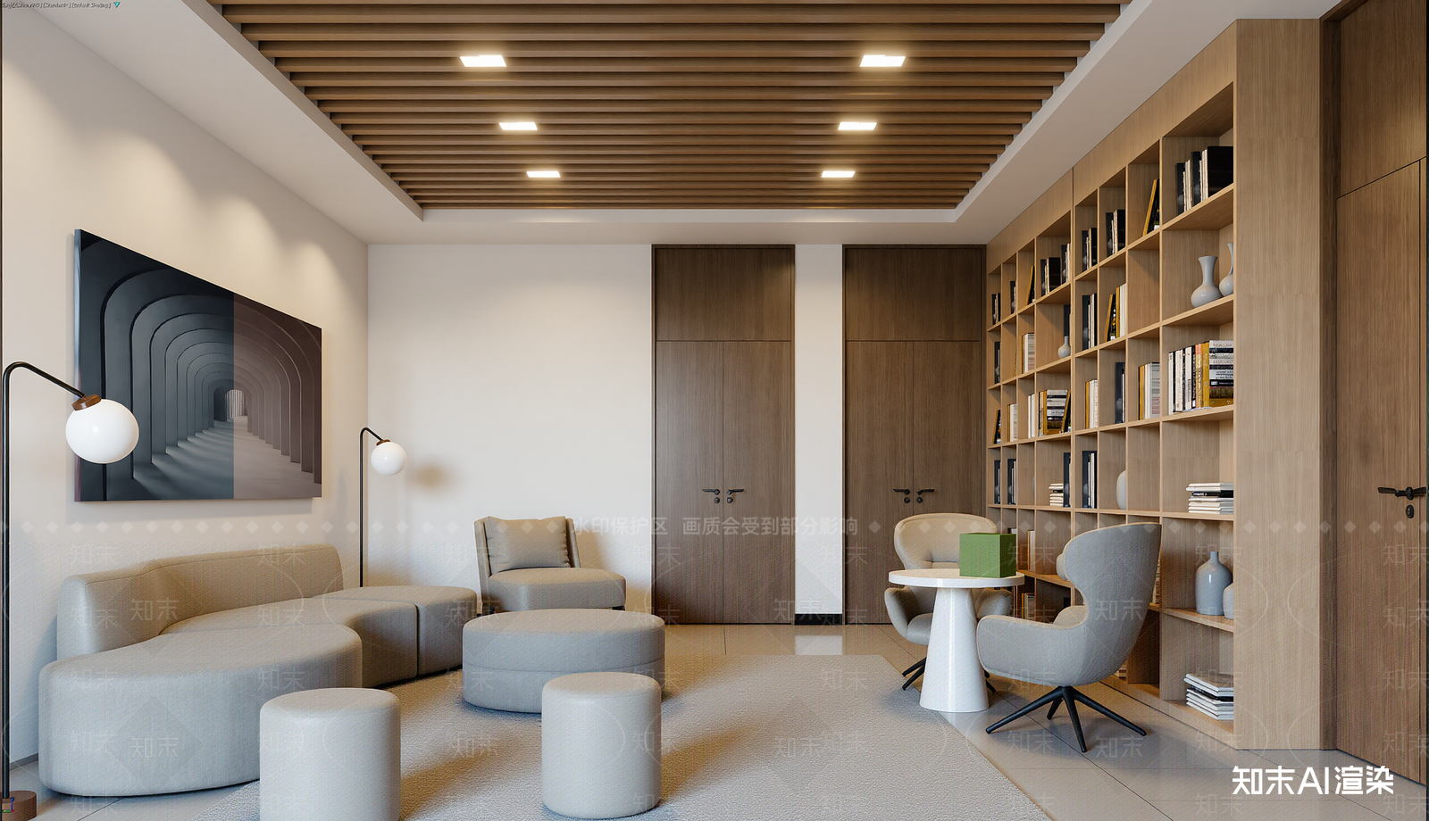现代休息区3D模型下载【ID:1222015256】