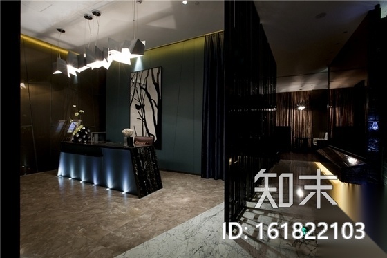 [北京]精品时尚中式风格温泉会所室内装修施工图（含效果...cad施工图下载【ID:161822103】