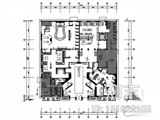 [北京]精品时尚中式风格温泉会所室内装修施工图（含效果...cad施工图下载【ID:161822103】