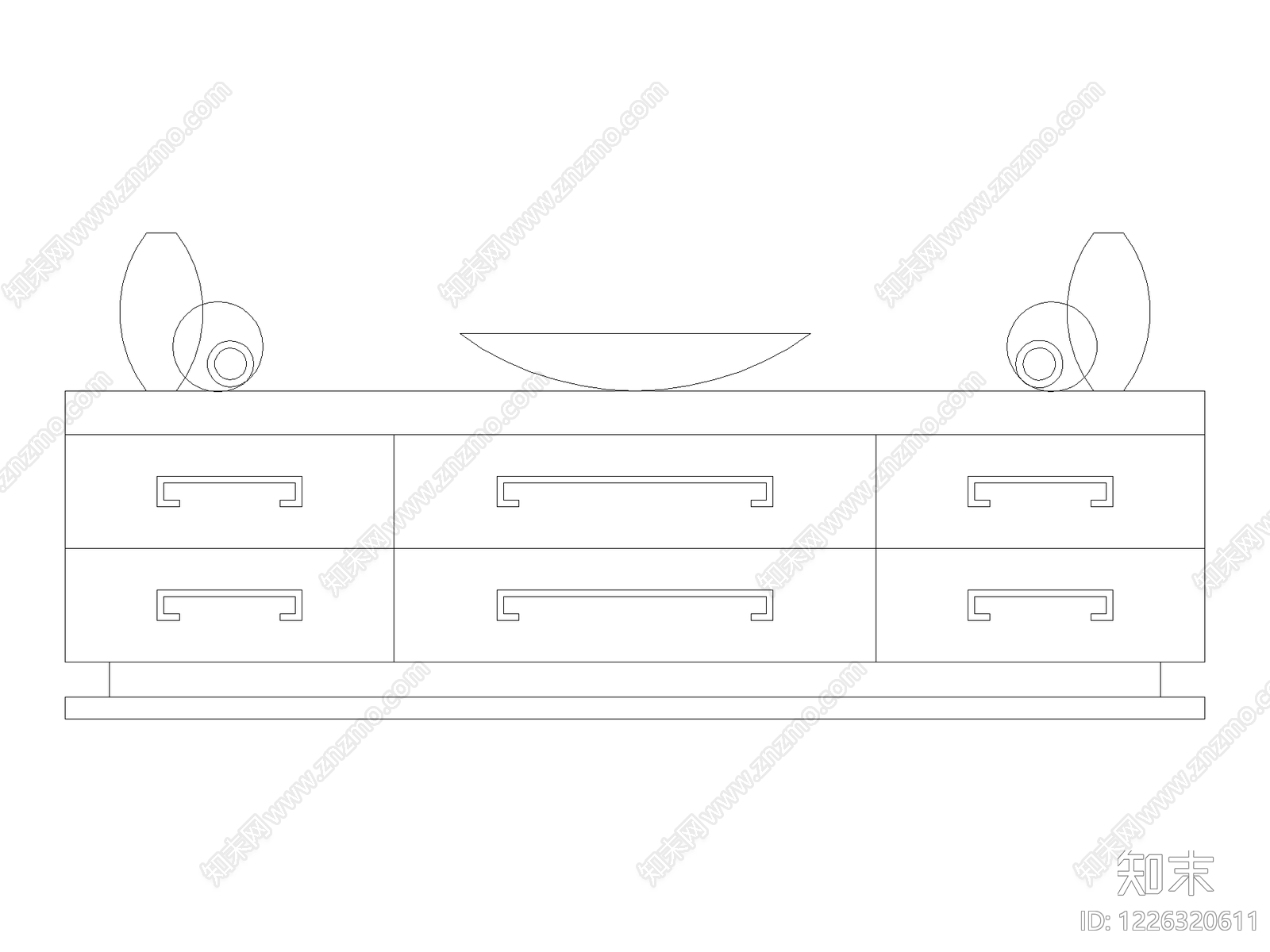 现代柜子立面图块cad施工图下载【ID:1226320611】