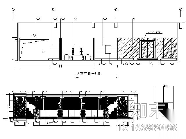 涉外商务酒店大堂施工图cad施工图下载【ID:166989186】