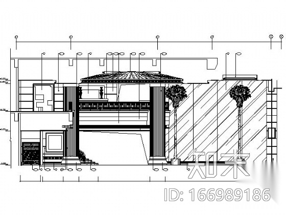 涉外商务酒店大堂施工图cad施工图下载【ID:166989186】
