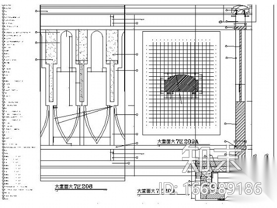 涉外商务酒店大堂施工图cad施工图下载【ID:166989186】