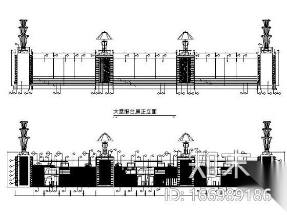 涉外商务酒店大堂施工图cad施工图下载【ID:166989186】