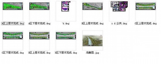 某河道景观绿化设计施工图施工图下载【ID:161019109】