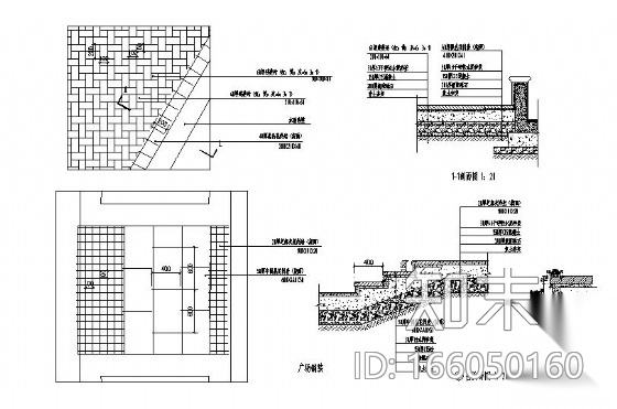 某居住区道路景观设计cad施工图下载【ID:166050160】