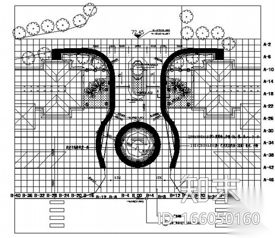 某居住区道路景观设计cad施工图下载【ID:166050160】