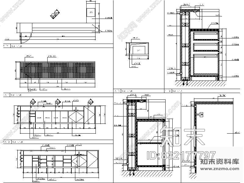 图块/节点水吧接待台详图施工图下载【ID:832177797】