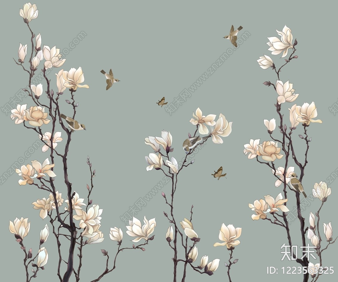花鸟壁纸高清贴图材质