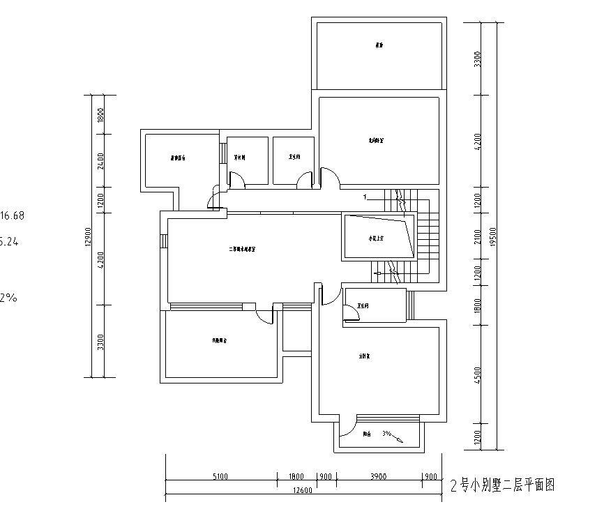 [广东]现代风格二层别墅建筑施工图设计cad施工图下载【ID:149891141】