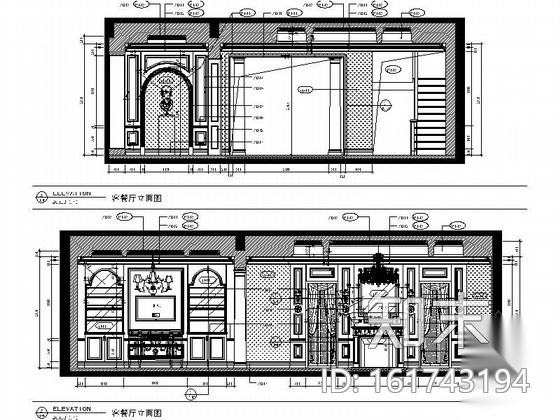 [嘉兴]法式三层别墅样板间室内装修图（含实景）cad施工图下载【ID:161743194】