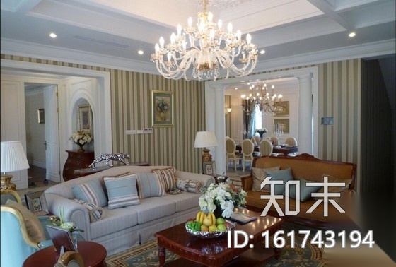 [嘉兴]法式三层别墅样板间室内装修图（含实景）cad施工图下载【ID:161743194】