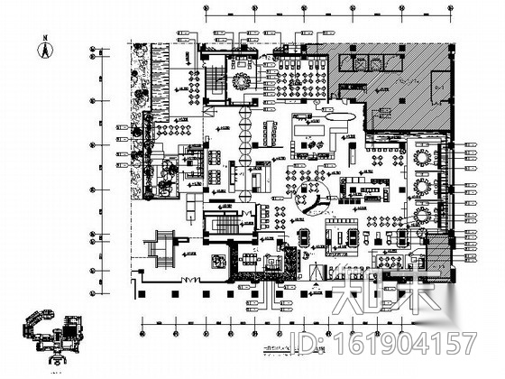 [云南]豪华五星级酒店全日餐厅室内装修施工图施工图下载【ID:161904157】