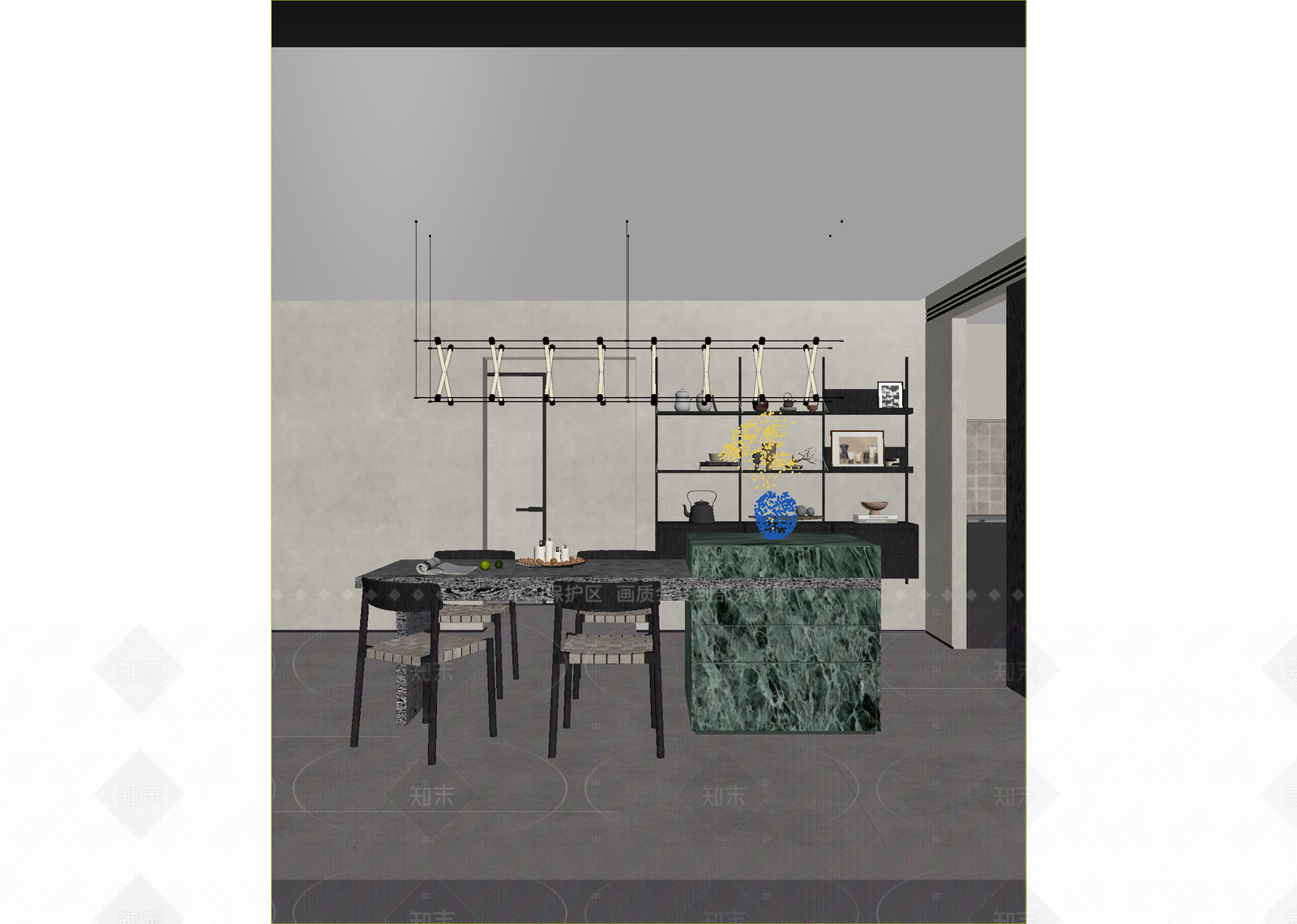 现代其他餐饮空间3D模型下载【ID:1214982673】