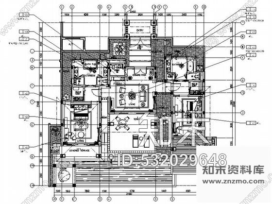 施工图三亚全球连锁酒店奢华欧式双床型客房装修施工图含效果cad施工图下载【ID:532029648】